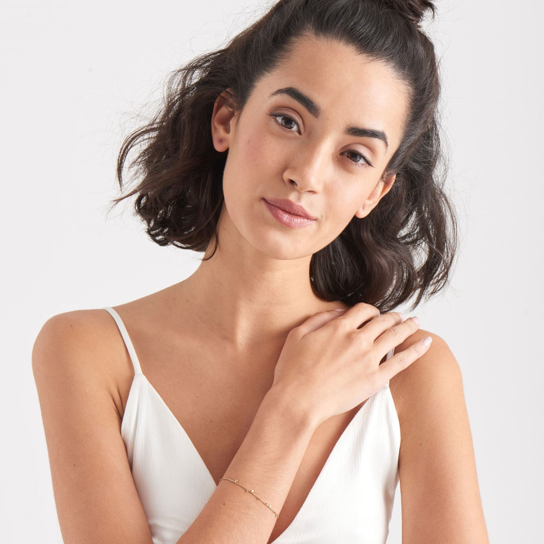 Ania Haie Geometry Mixed Discs Bracelet Gold B005-02G