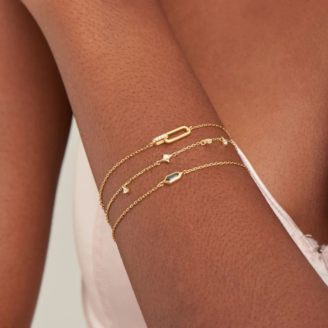 Ania Haie Gold Glam Interlock Bracelet - B037-01G