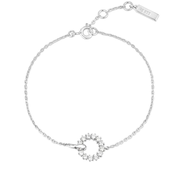 Ania Haie Interlinked Circles PavÃ© Bracelet - Silver - B056-01H