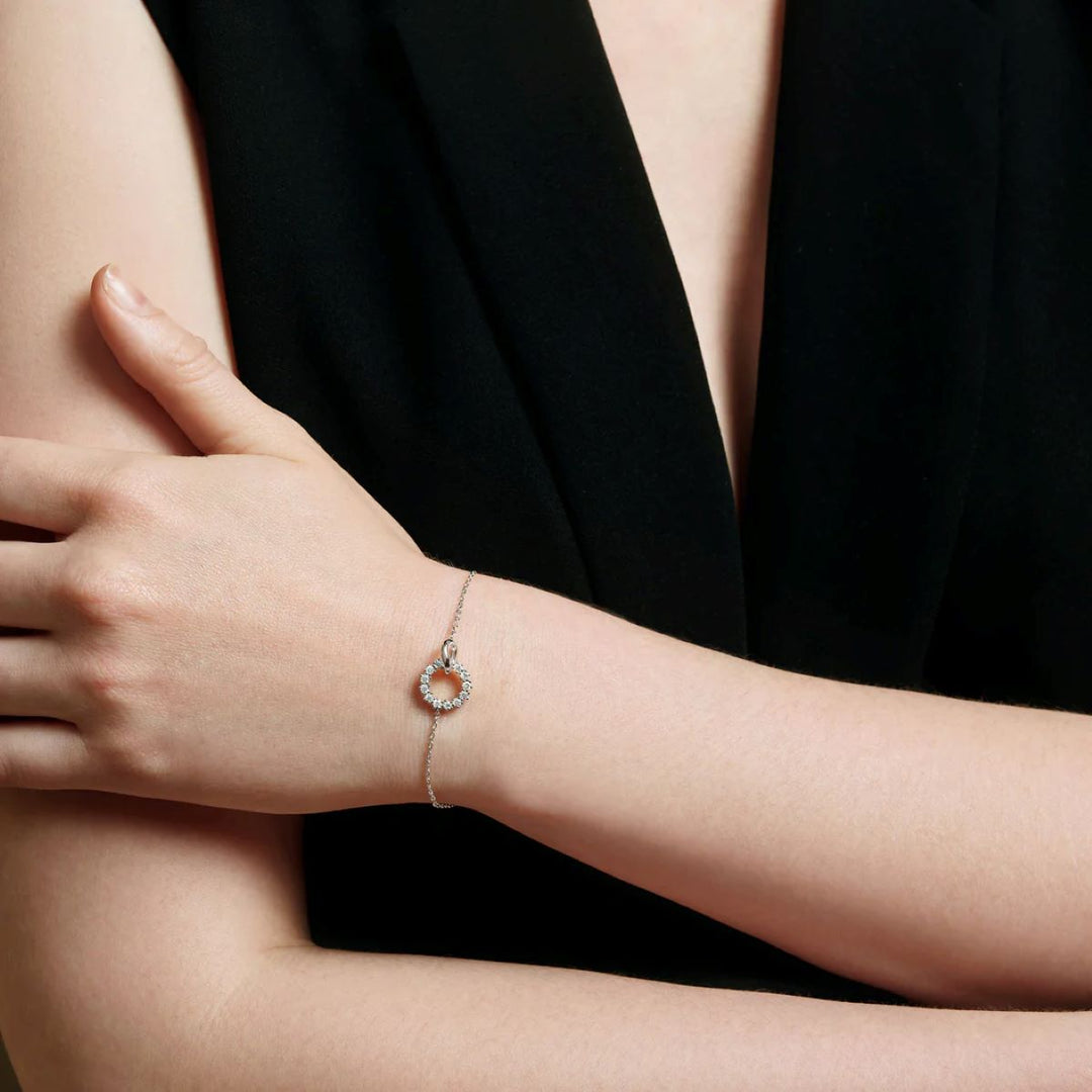 Ania Haie Interlinked Circles PavÃ© Bracelet - Silver - B056-01H