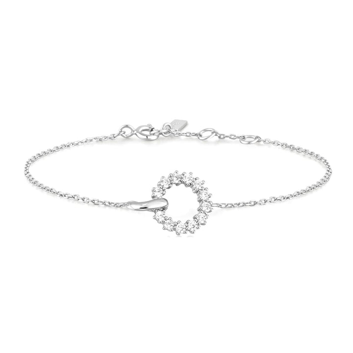 Ania Haie Interlinked Circles PavÃ© Bracelet - Silver - B056-01H
