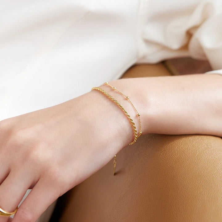 Ania Haie Gold Beaded Chain Bracelet - B058_01G