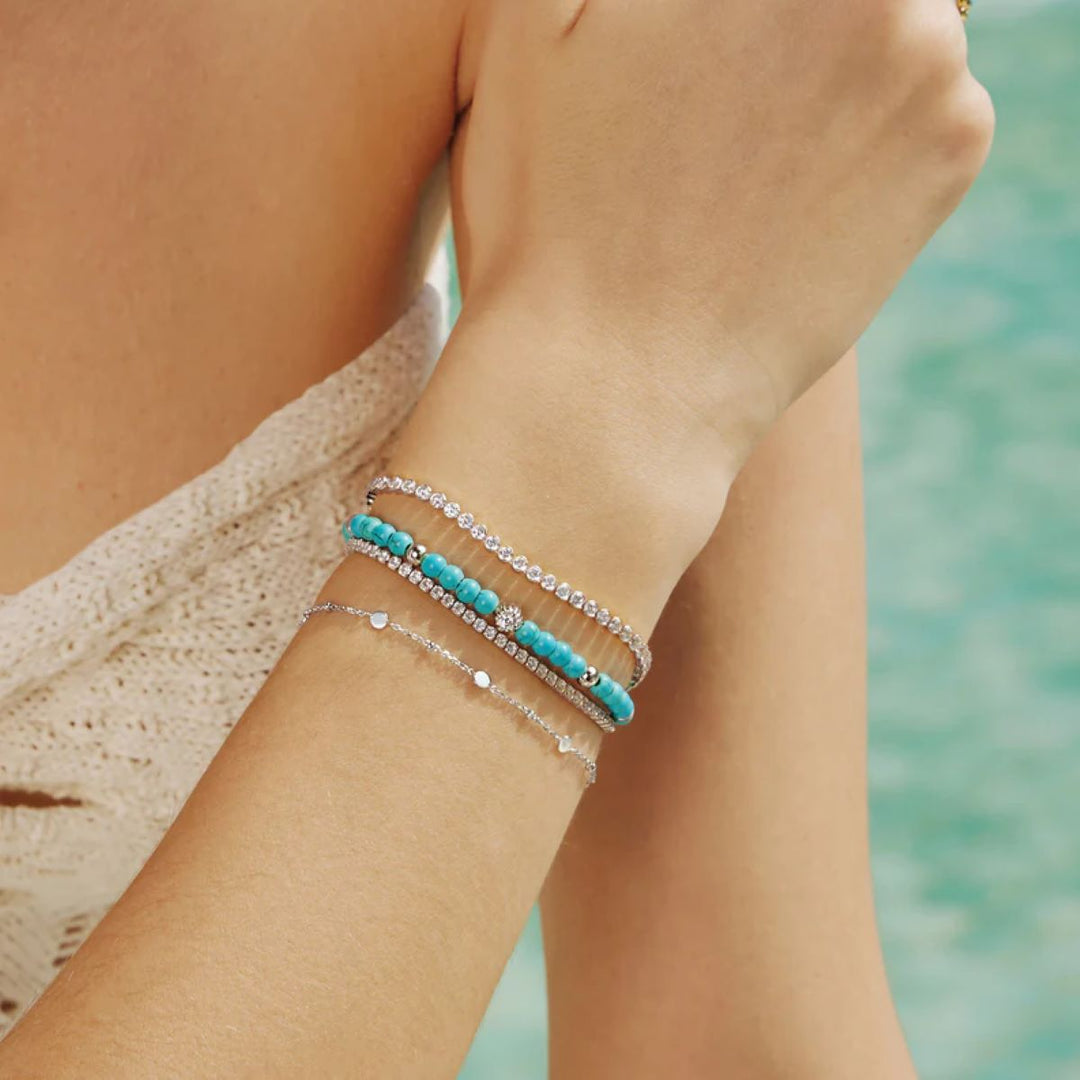 Ania Haie Lab Created Turquoise Silver Bracelet - B063-04H