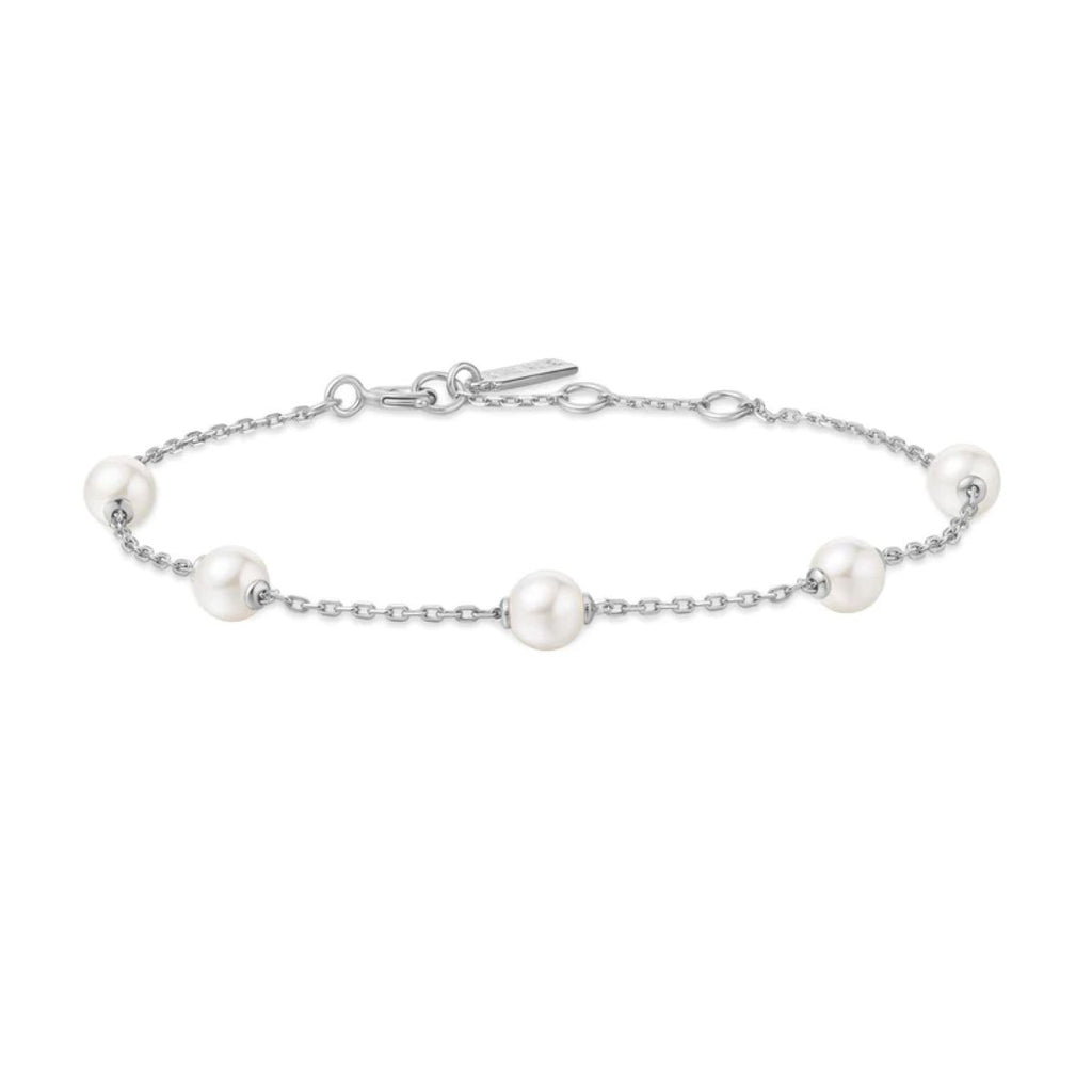 Ania Haie Pearl Silver Station Bracelet