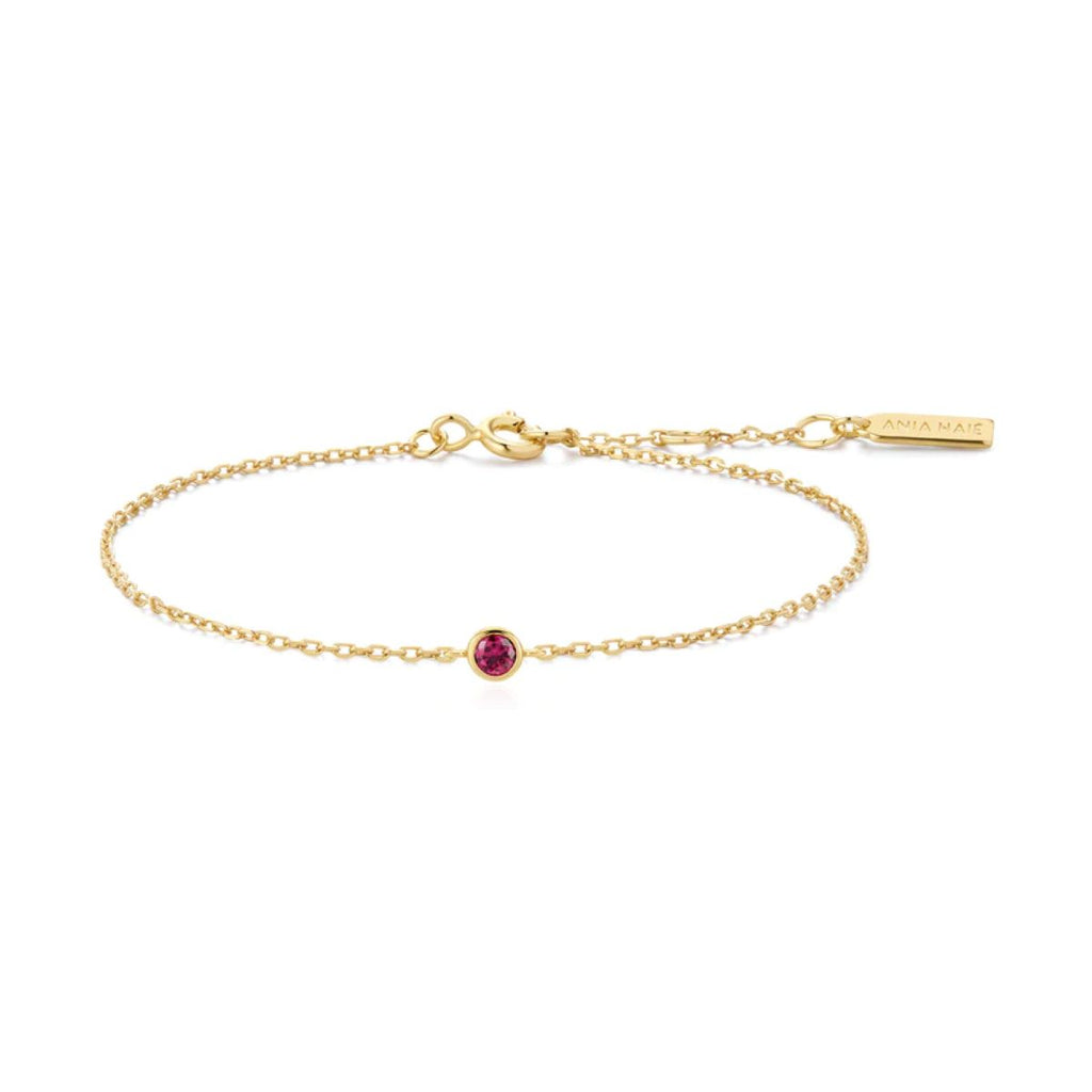 Crimson Solitaire Bracelet