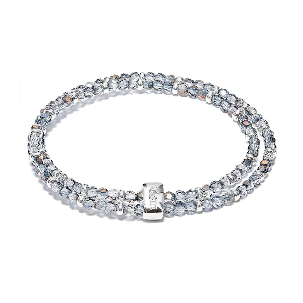 Annie Haak Looped Mini Blisski Silver Bracelet - Storm Crystal B2689-17