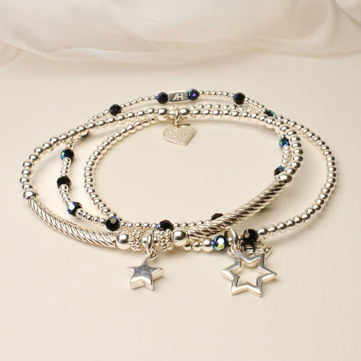 Annie Haak Mirage Black Crystal Silver Bracelet B2692