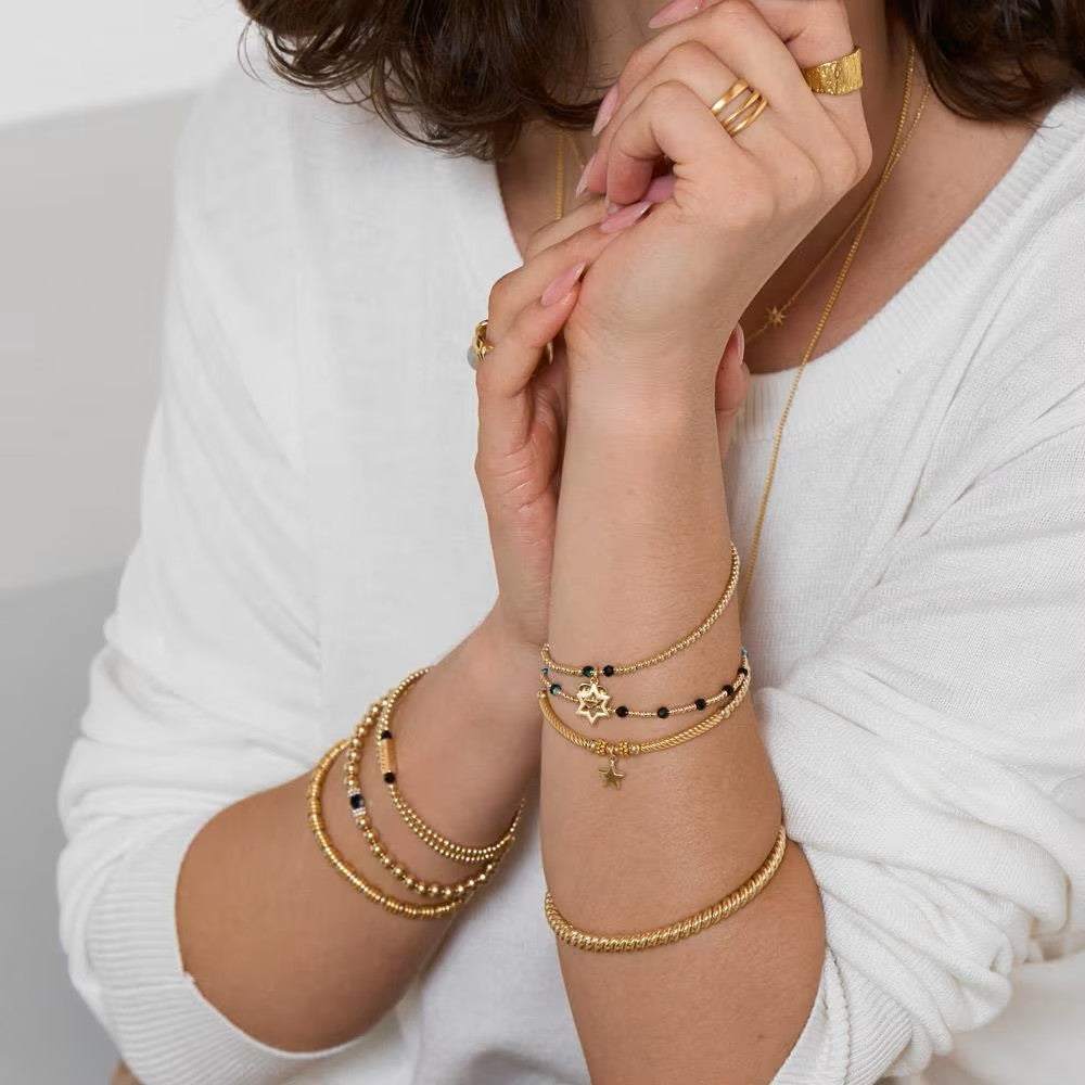 Annie Haak Mirage Black Crystal Gold Bracelet