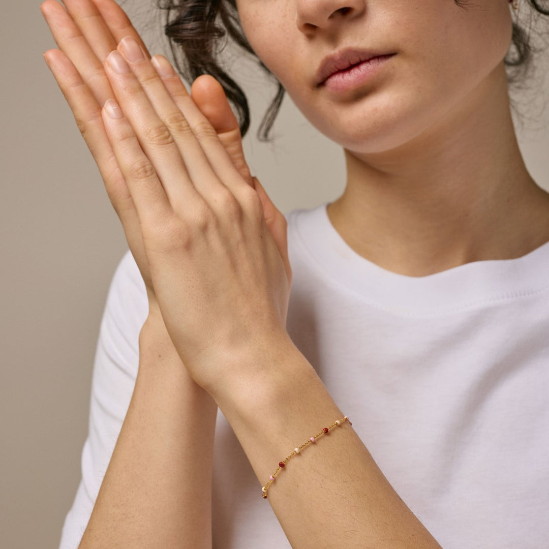 Enamel Copenhagen Lola Rosie Gold Bracelet. Item code B66G_2_rosie.