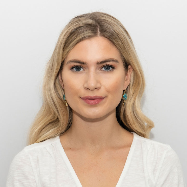 Sarah Alexander Bazaar Multi Gemstone Double Drop Earrings