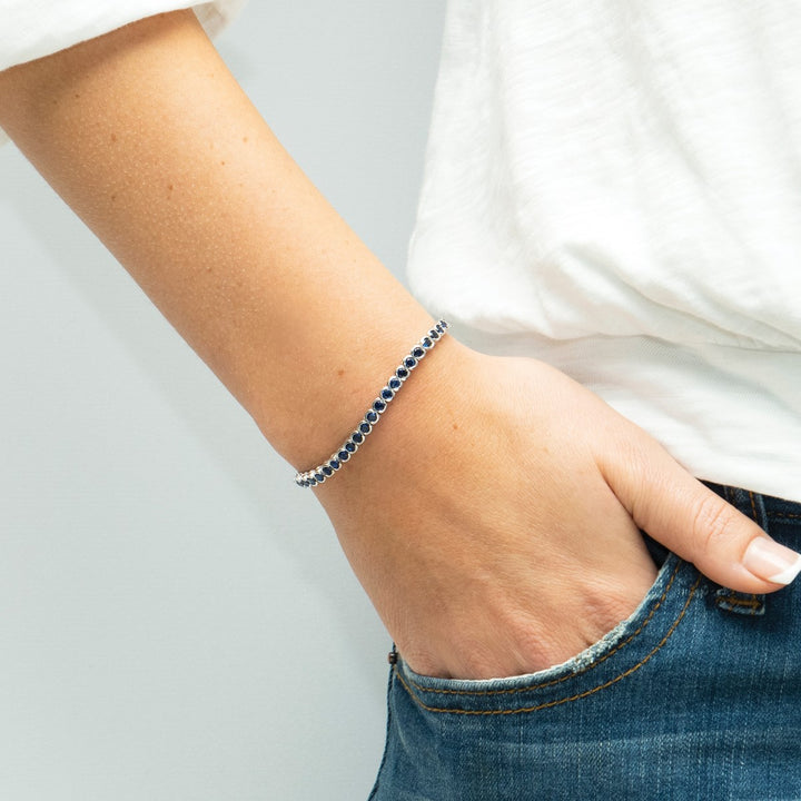 Sarah Alexander Blue Moon Indigo Zirconia Tennis Toggle Bracelet