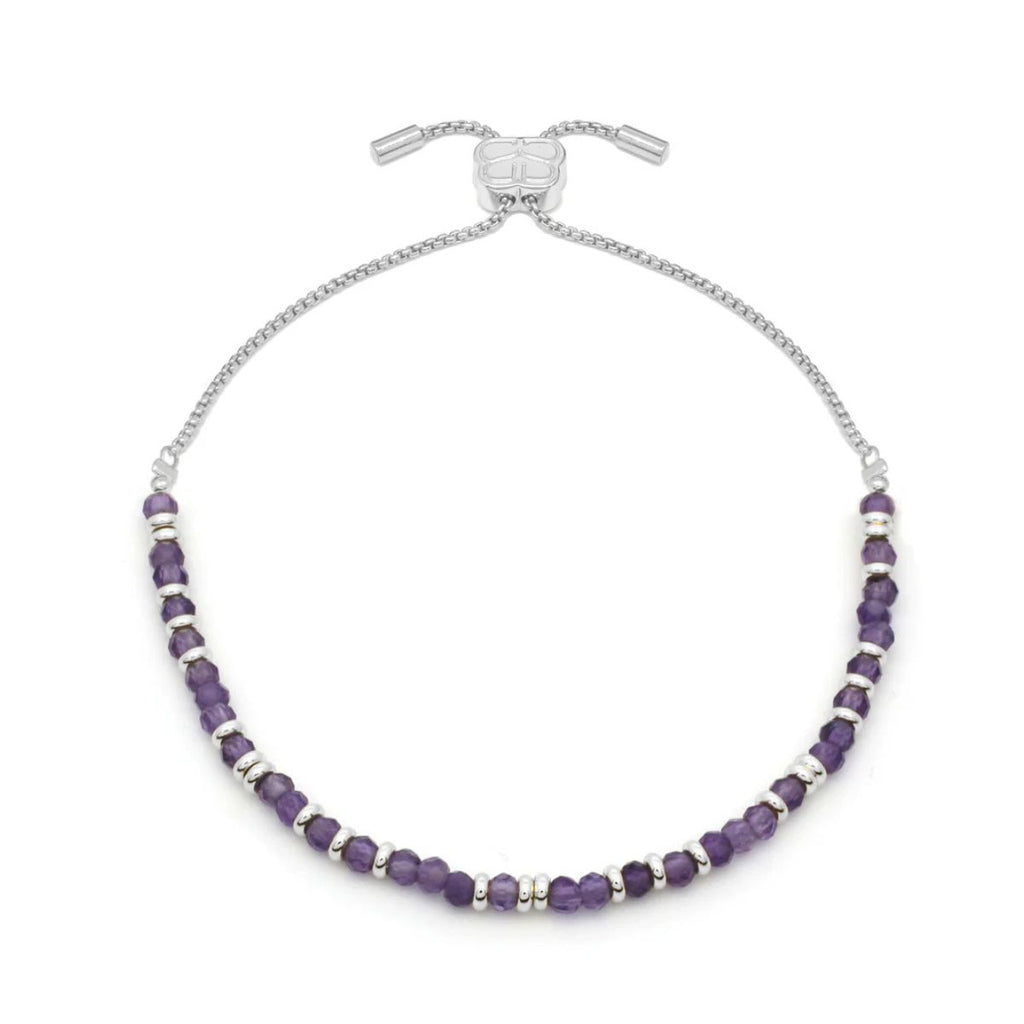 Mystical Amethyst Gemstone Slider Bracelet