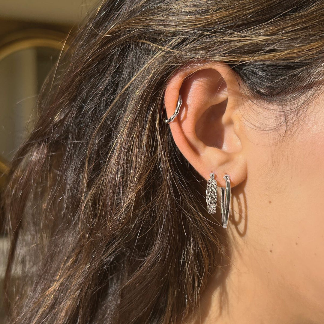 Sarah Alexander Bora Bamboo Huggie Earrings