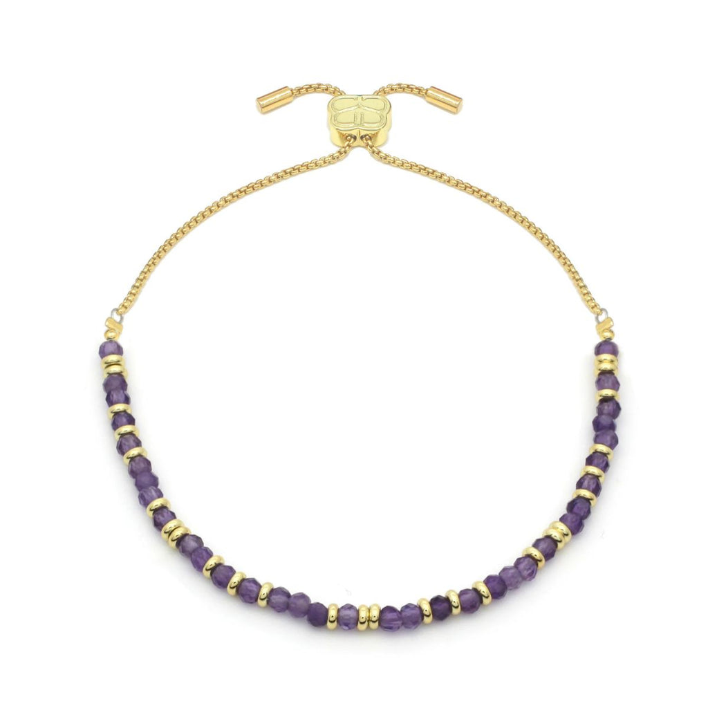 Mystical Amethyst Gemstone Slider Bracelet