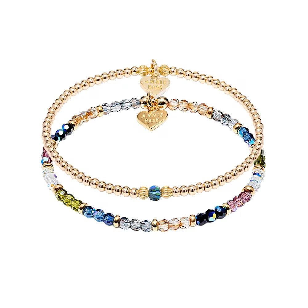 Annie Haak Crystal Delight Gold Plated Bracelet Stack
