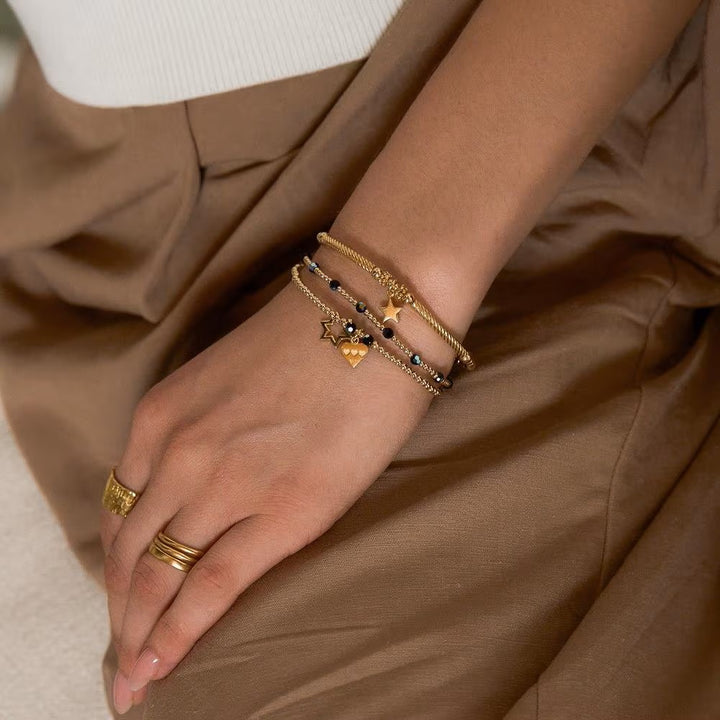 Annie Haak Glitz Gold Bracelet Stack