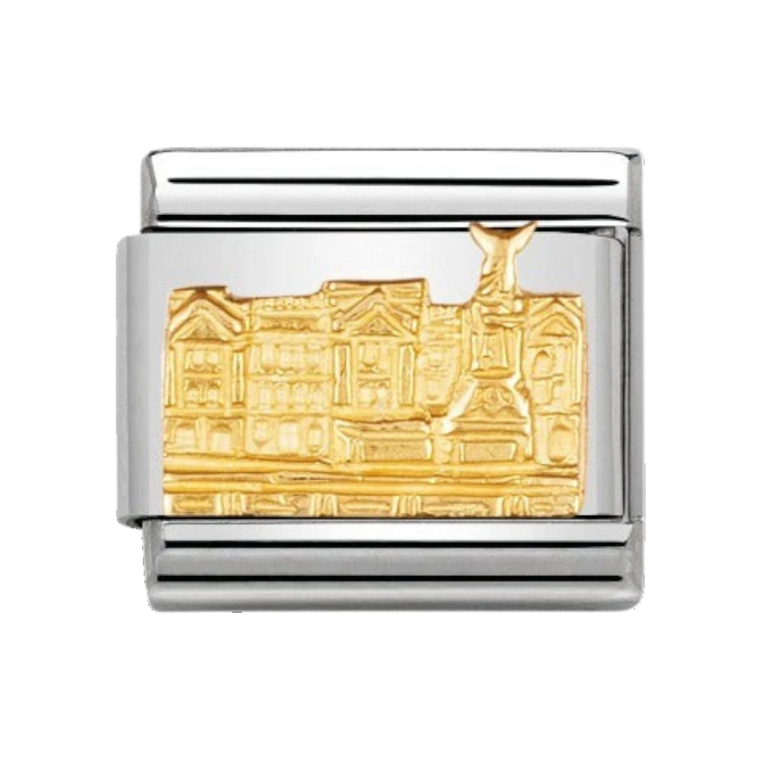 Nomination Classic Monuments Buckingham Palace Charm - 18k Gold - 030144/05