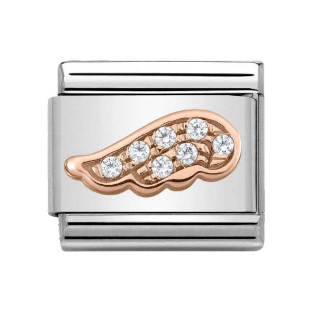 Nomination Rose Gold and Zirconia Wing Charm - 430302/05