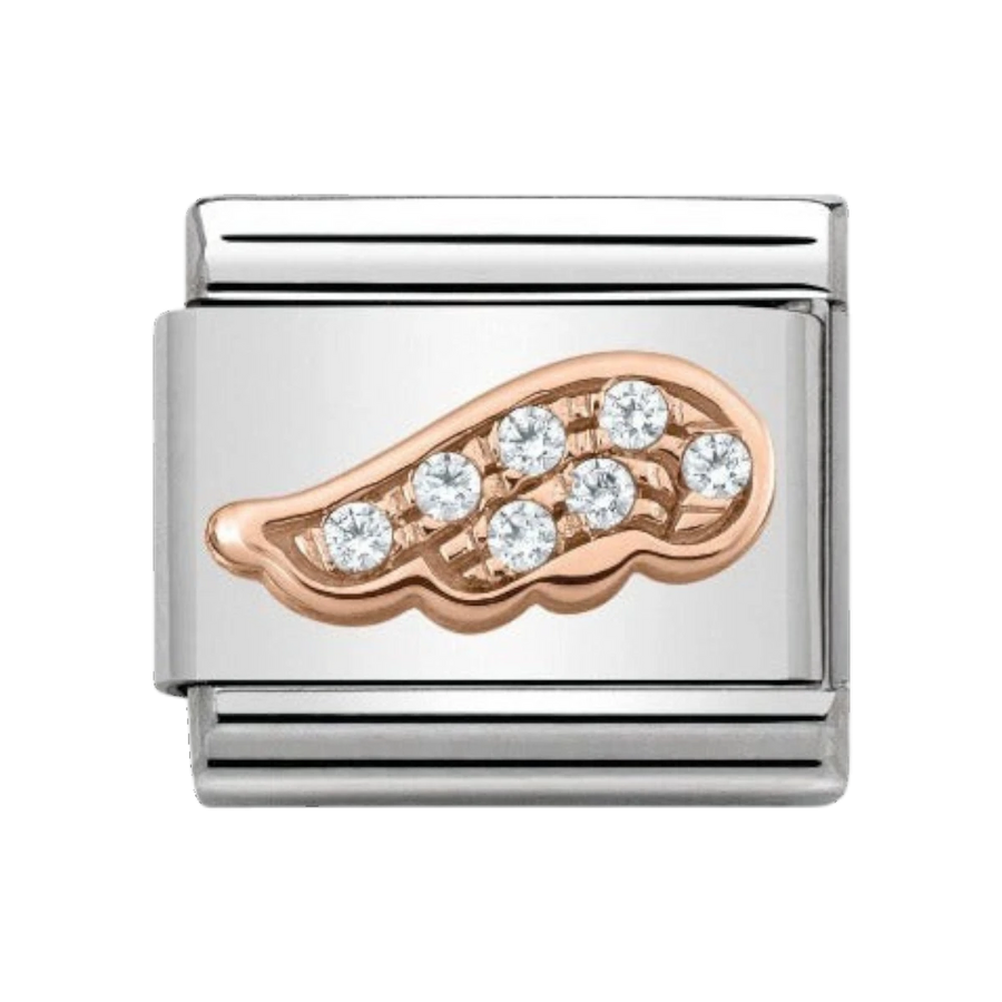 Nomination Rose Gold and Zirconia Wing Charm - 430302/05