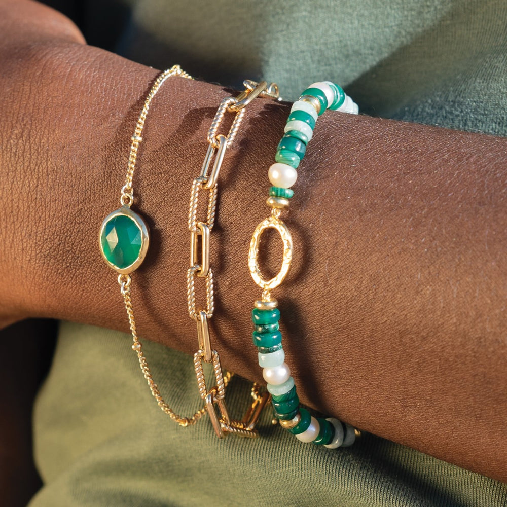 Sarah Alexander Nubia Green Onyx Bracelet