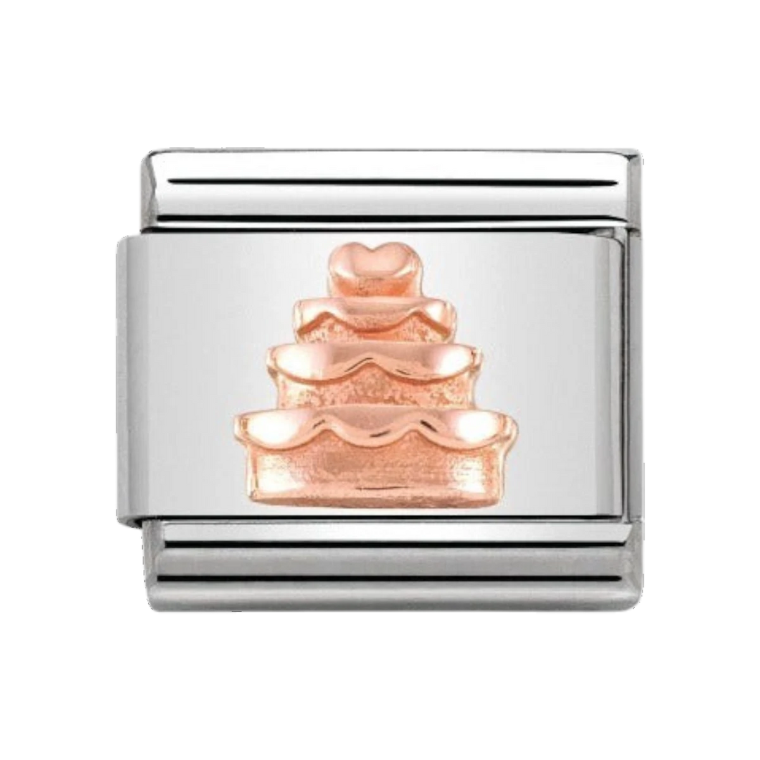 Nomination Rose Gold Classic Tiered Cake Charm - 430106/02