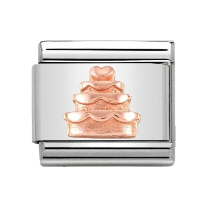 Nomination Rose Gold Classic Tiered Cake Charm - 430106/02