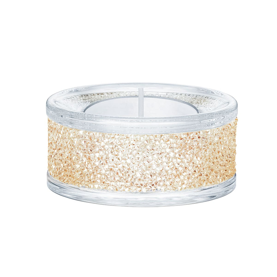 Swarovski Crystal Shimmer Tea Light Holder, Gold Tone 5428724