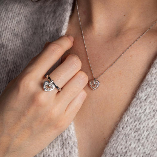 Clogau Cariad Sparkle Small Heart Pendant 3SCRS0193