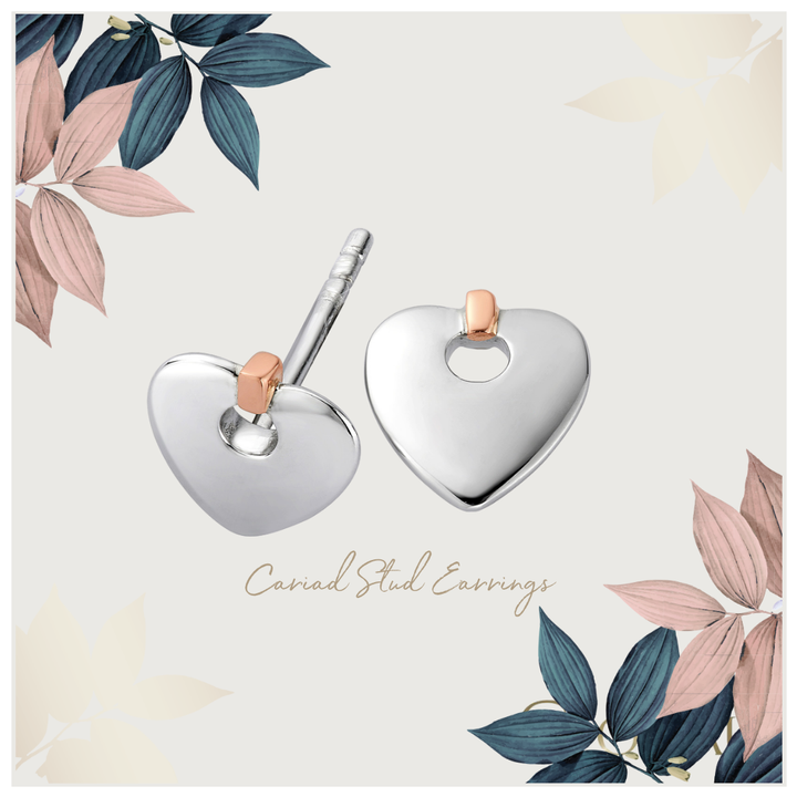 Clogau Cariad Heart Stud Earrings