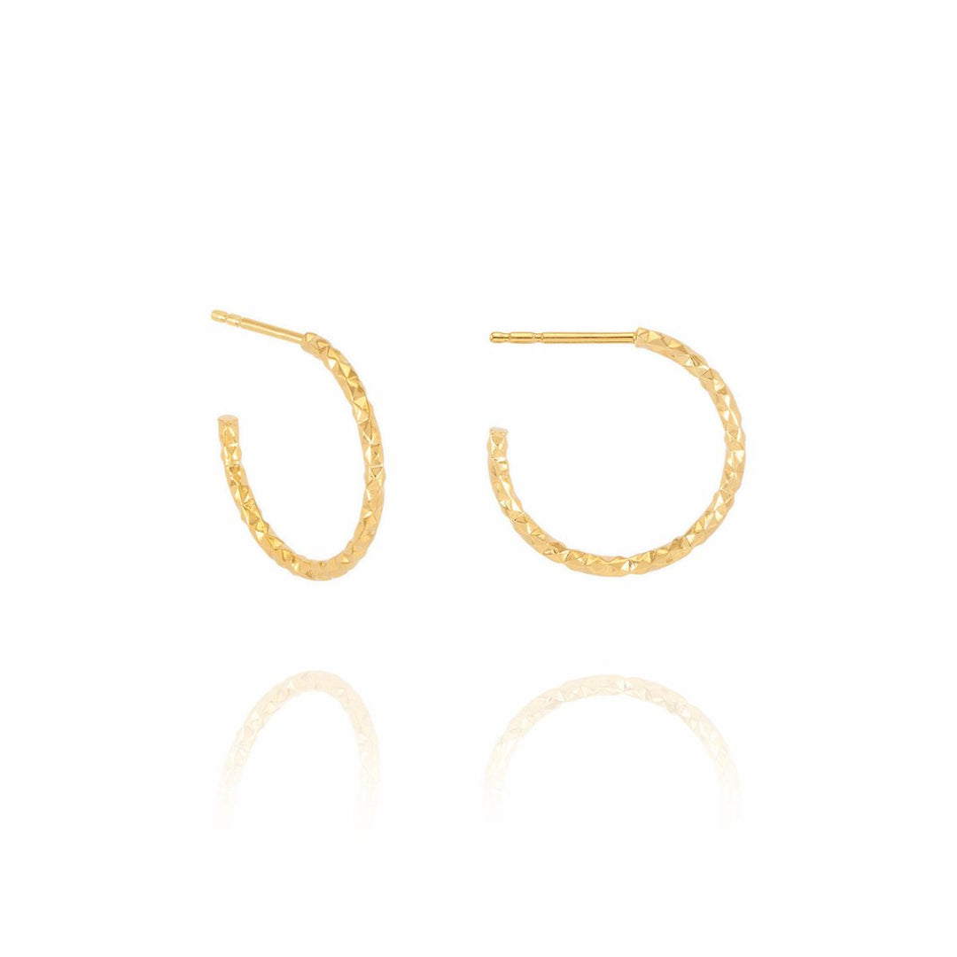 Rachel Jackson Shimmering Sun Medium Hoop Earrings Gold
