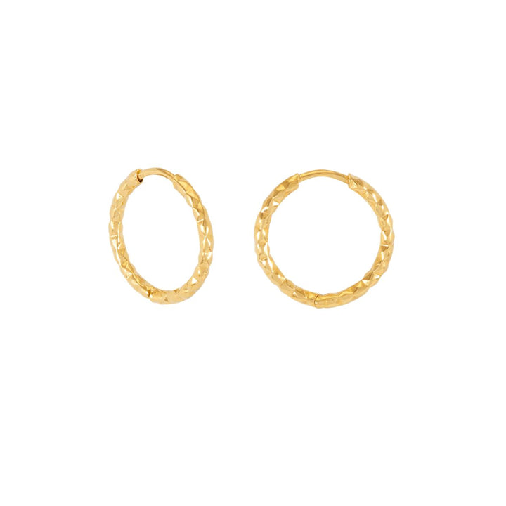 Rachel Jackson Shimmering Sun Huggie Hoop Earrings Gold - CE23GP