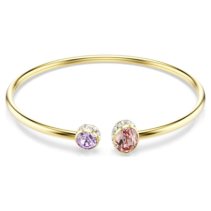 Swarovski Chroma Bangle Mixed Cuts - Multicoloured with Gold Tone Plating - 5738475