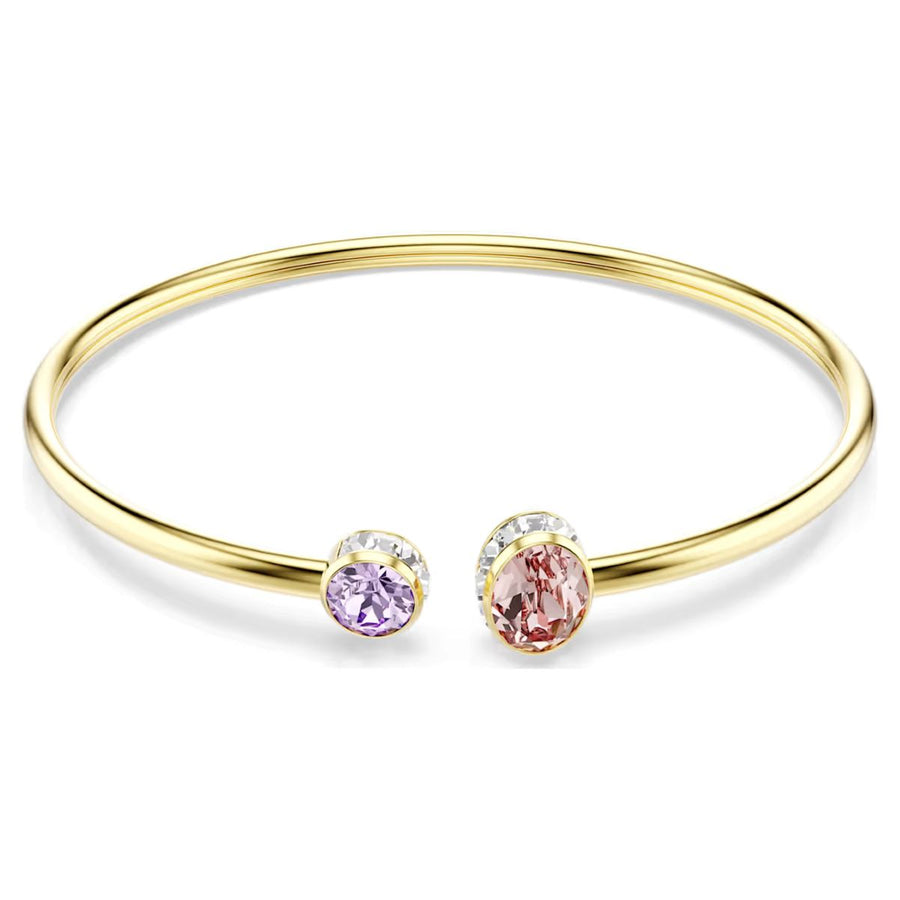 Swarovski Chroma Bangle Mixed Cuts - Multicoloured with Gold Tone Plating - 5738475