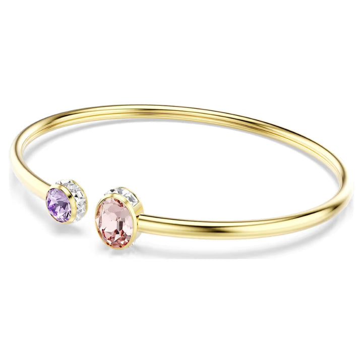 Swarovski Chroma Bangle Mixed Cuts - Multicoloured with Gold Tone Plating - 5738475