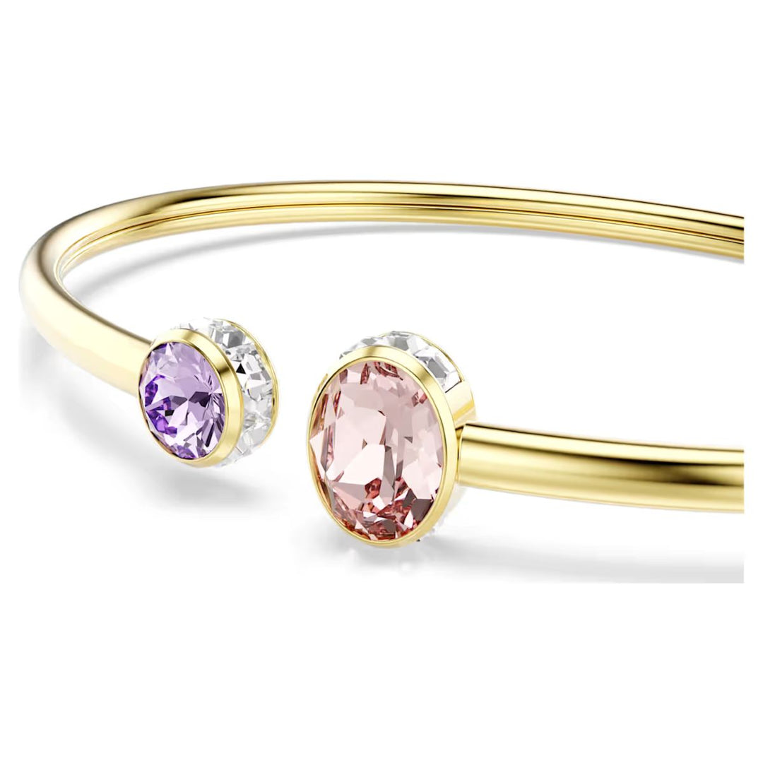 Swarovski Chroma Bangle Mixed Cuts - Multicoloured with Gold Tone Plating - 5738475