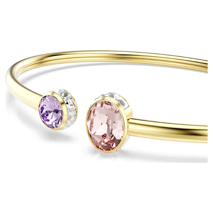 Swarovski Chroma Bangle Mixed Cuts - Multicoloured with Gold Tone Plating - 5738475