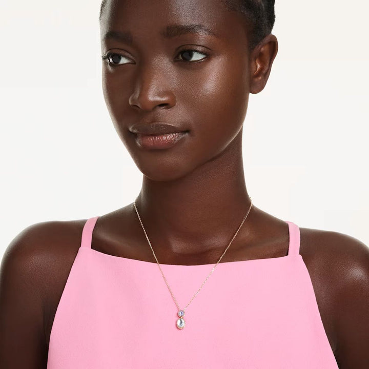 Swarovski Chroma Pendant Mixed Cuts - Multicoloured with Gold Tone Plating - 5741586