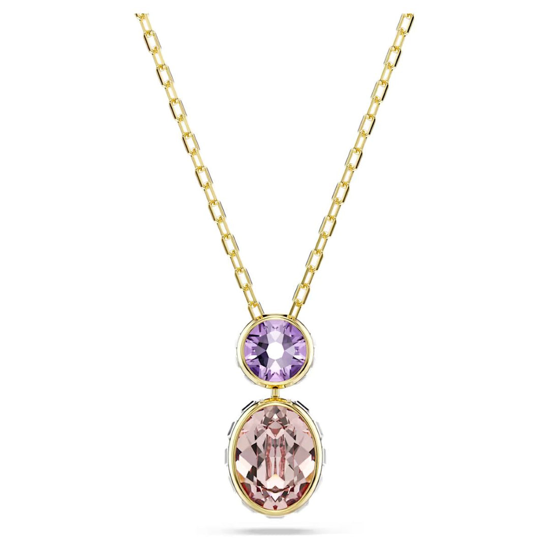 Swarovski Chroma Pendant Mixed Cuts - Multicoloured with Gold Tone Plating - 5741586