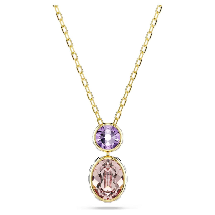 Swarovski Chroma Pendant Mixed Cuts - Multicoloured with Gold Tone Plating - 5741586