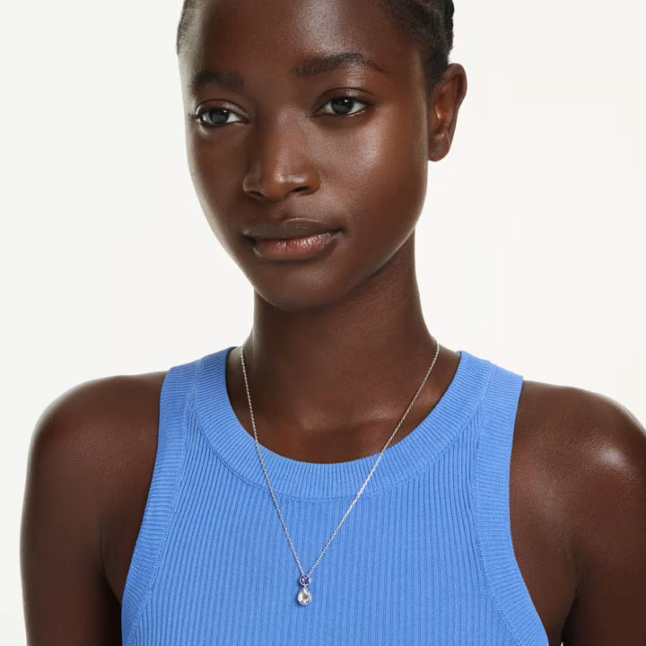 Swarovski Chroma Pendant Mixed Cuts - Multicoloured with Rhodium Plating - 5738473