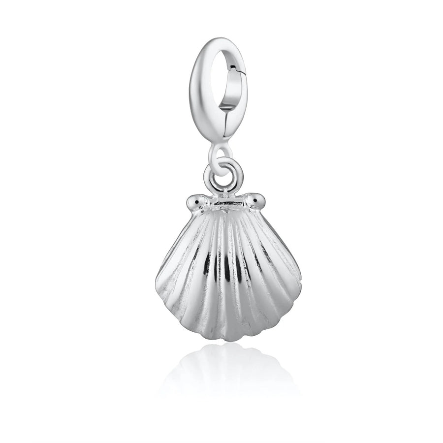 Lily Charmed Clam Shell Charm Silver - item number CSCS
