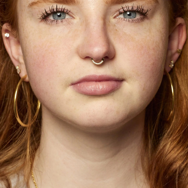 Scream Pretty Sparkling Daith Hoop Single Earring - Silver