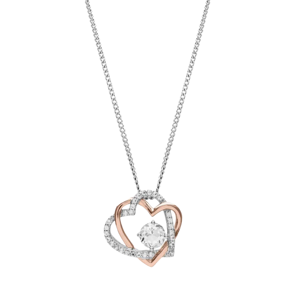 Clogau Always In My Heart White Topaz Pendant 3SAMH0091