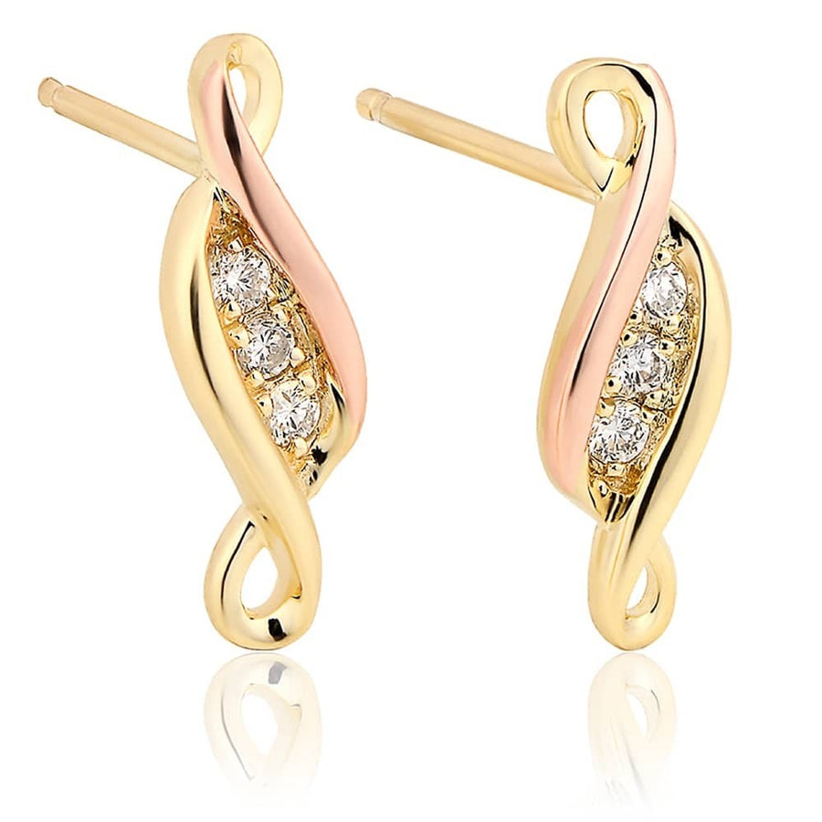 Clogau Past Present Future Earrings - PPFE