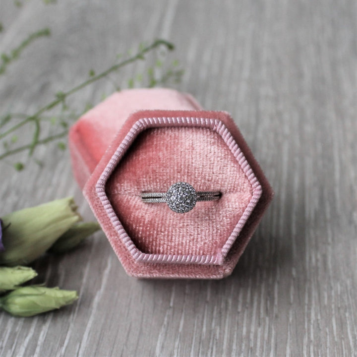 Cluster Halo Engagement Ring