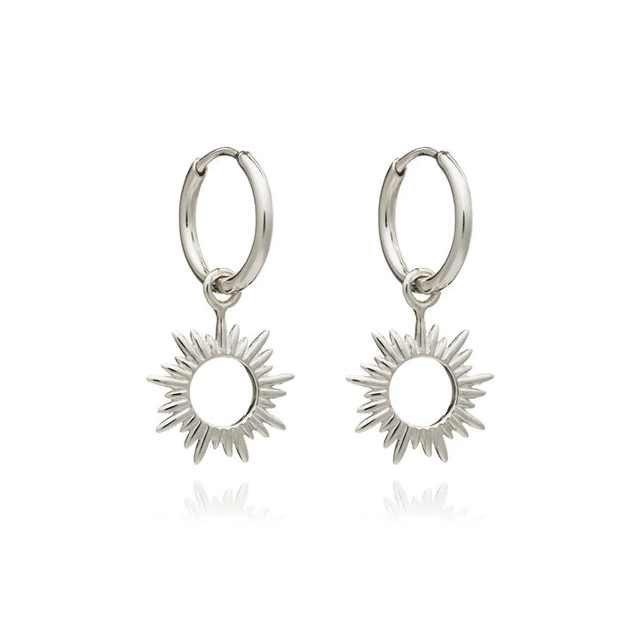 Rachel Jackson Eternal Sun Mini Hoop Earrings Silver CNE15S