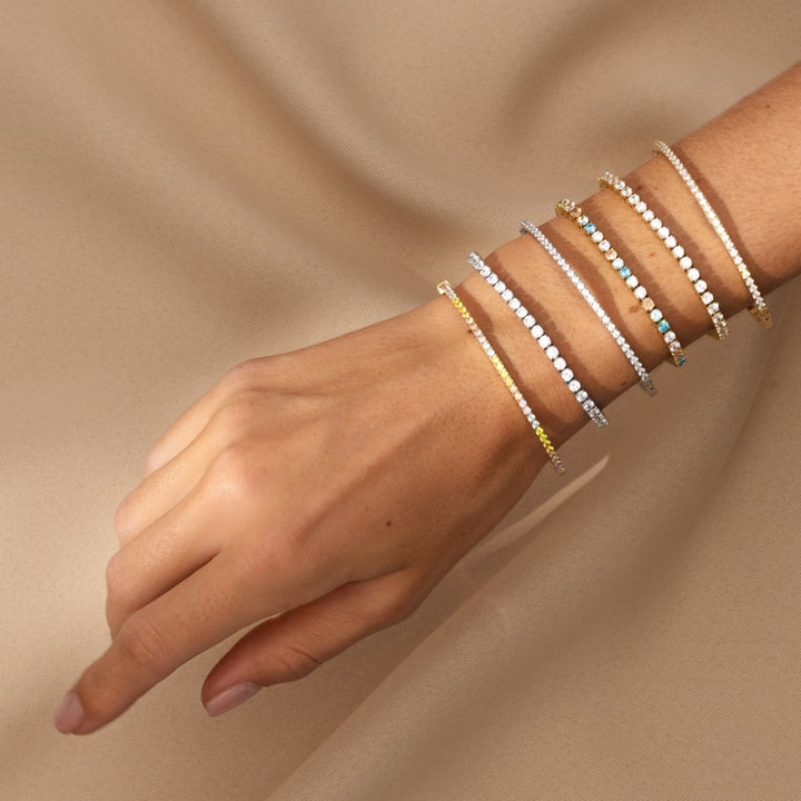 Coeur De Lion Crystal Tennis Bracelet - Silver - 0600301817