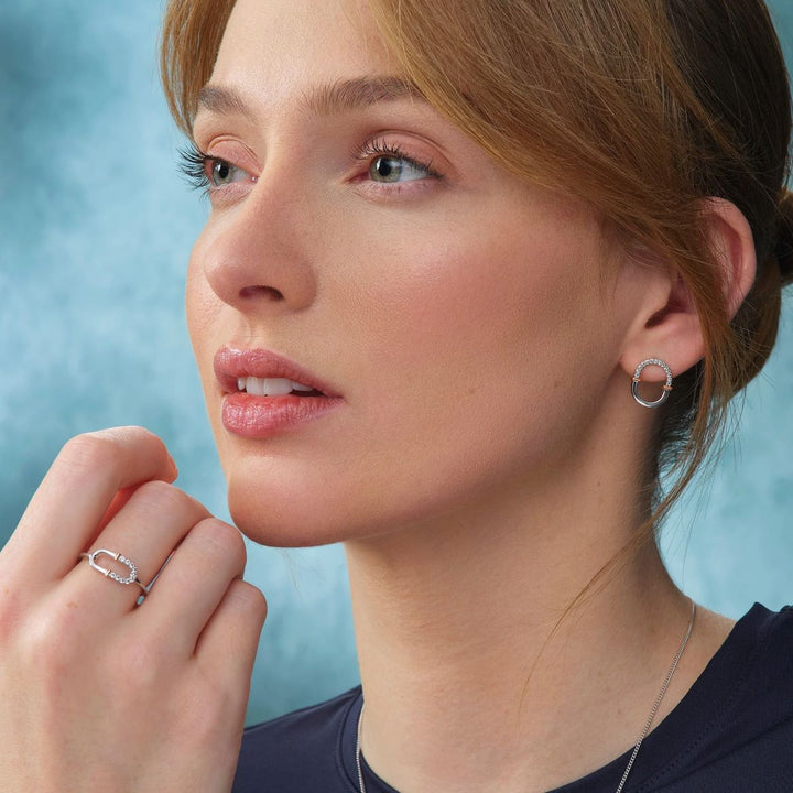 Clogau Connection Silver Earrings - 3SCRL0743