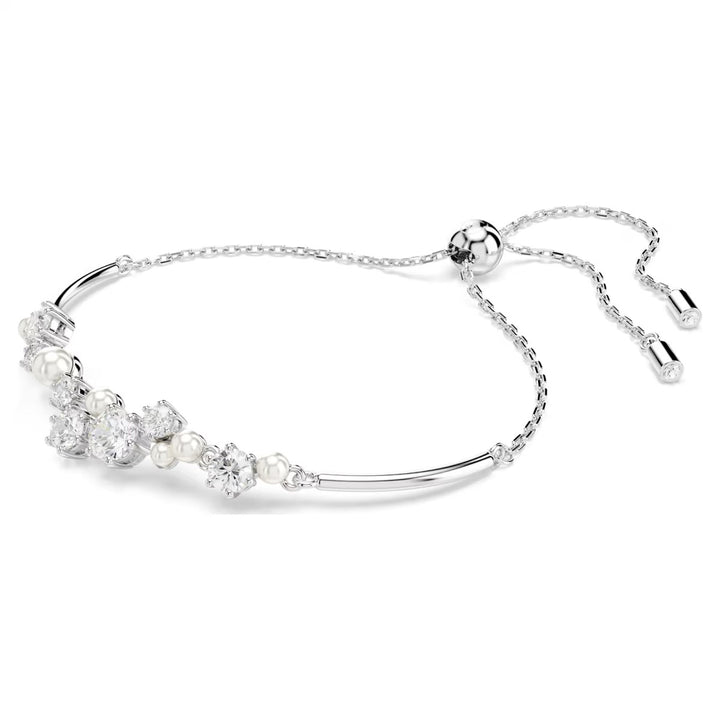 Swarovski Constella Bangle Crystal Pearl - White with Rhodium Plating 5705618