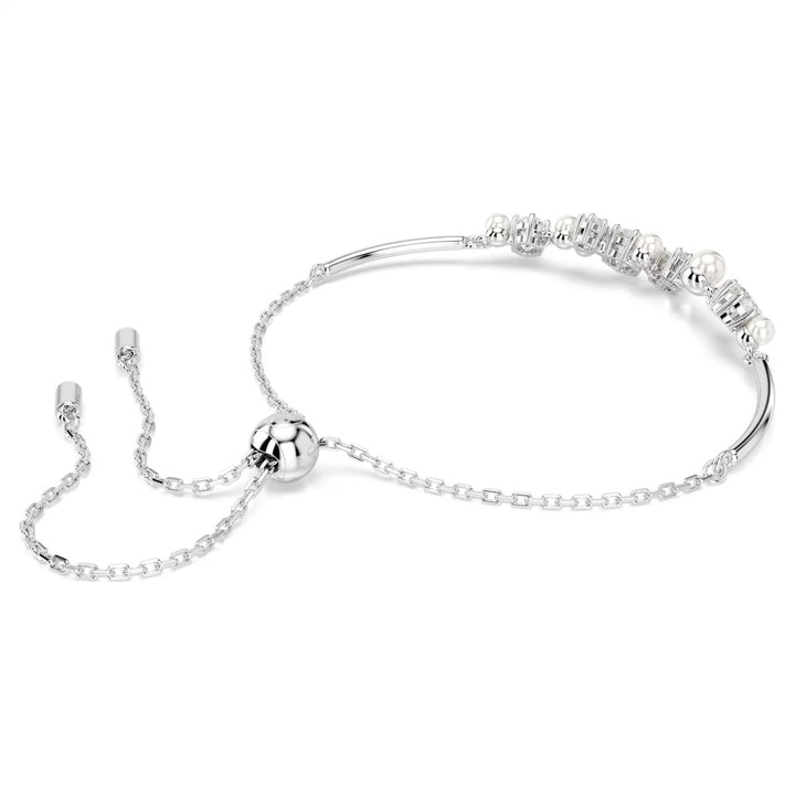 Swarovski Constella Bangle Crystal Pearl - White with Rhodium Plating 5705618